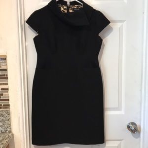 Tahari ASL Shawl Collar Sheath Dress with Pockets